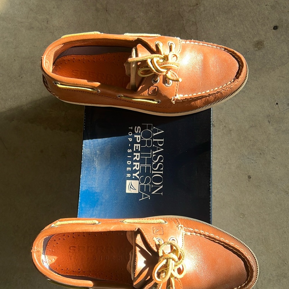 Brown leather loafers size 8 1/2